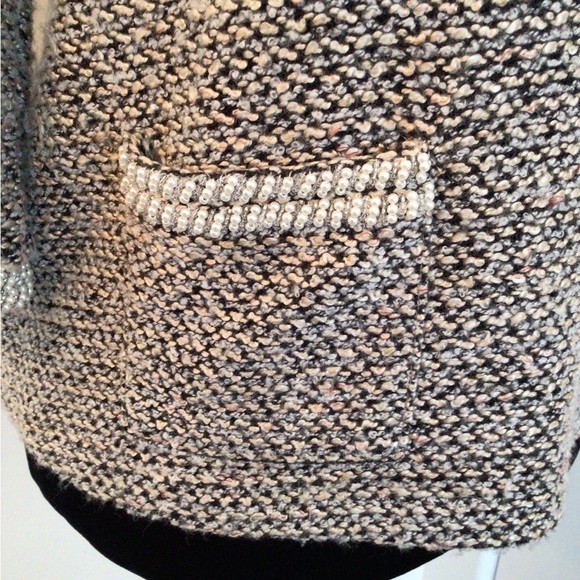 MEADOW RUE Tweed Polyblend Top 3/4 Sleeves - Small - Picture 3 of 10